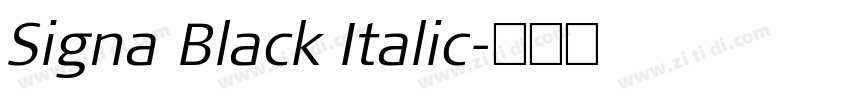 Signa Black Italic字体转换